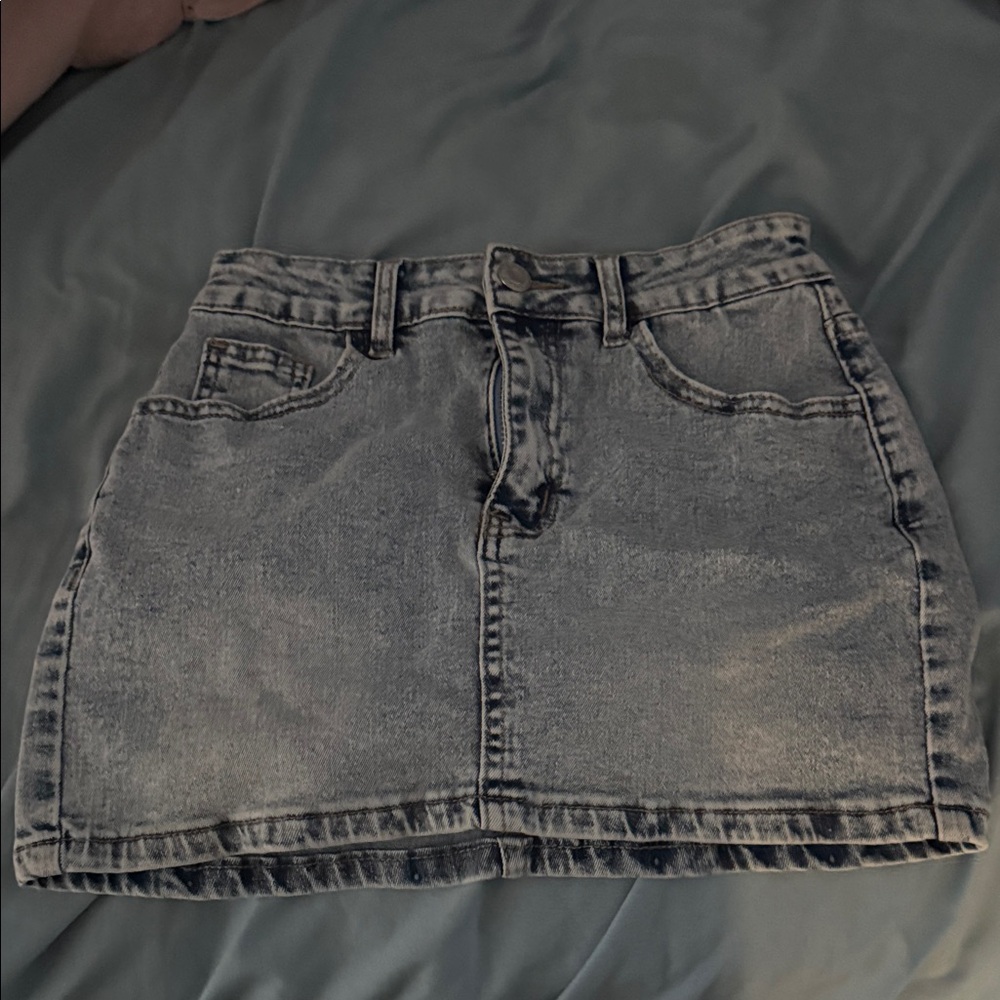 SHEIN Washed Blue Mini Skirt